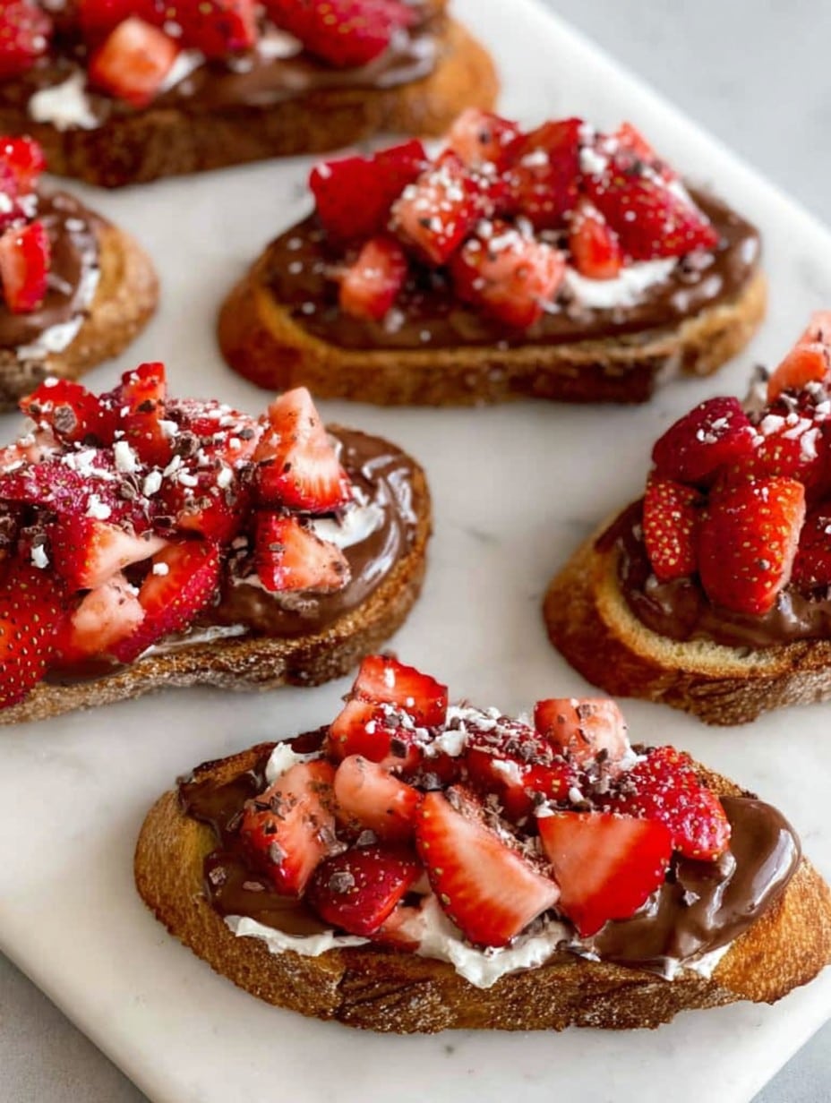 Chocolate Strawberry Bruschetta