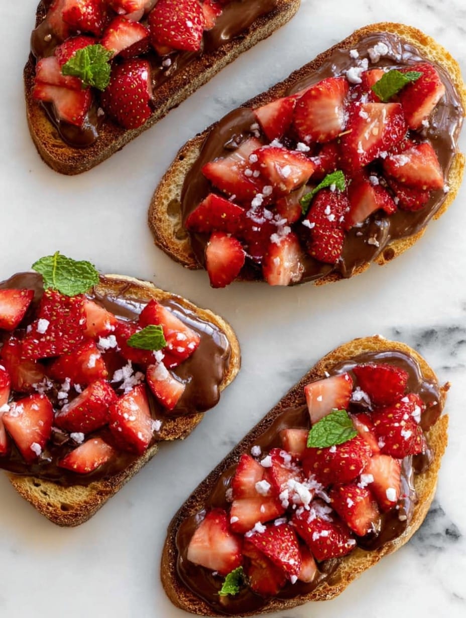 Chocolate Strawberry Bruschetta