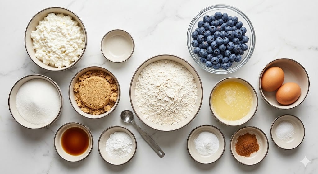Cottage Cheese Blueberry Muffins