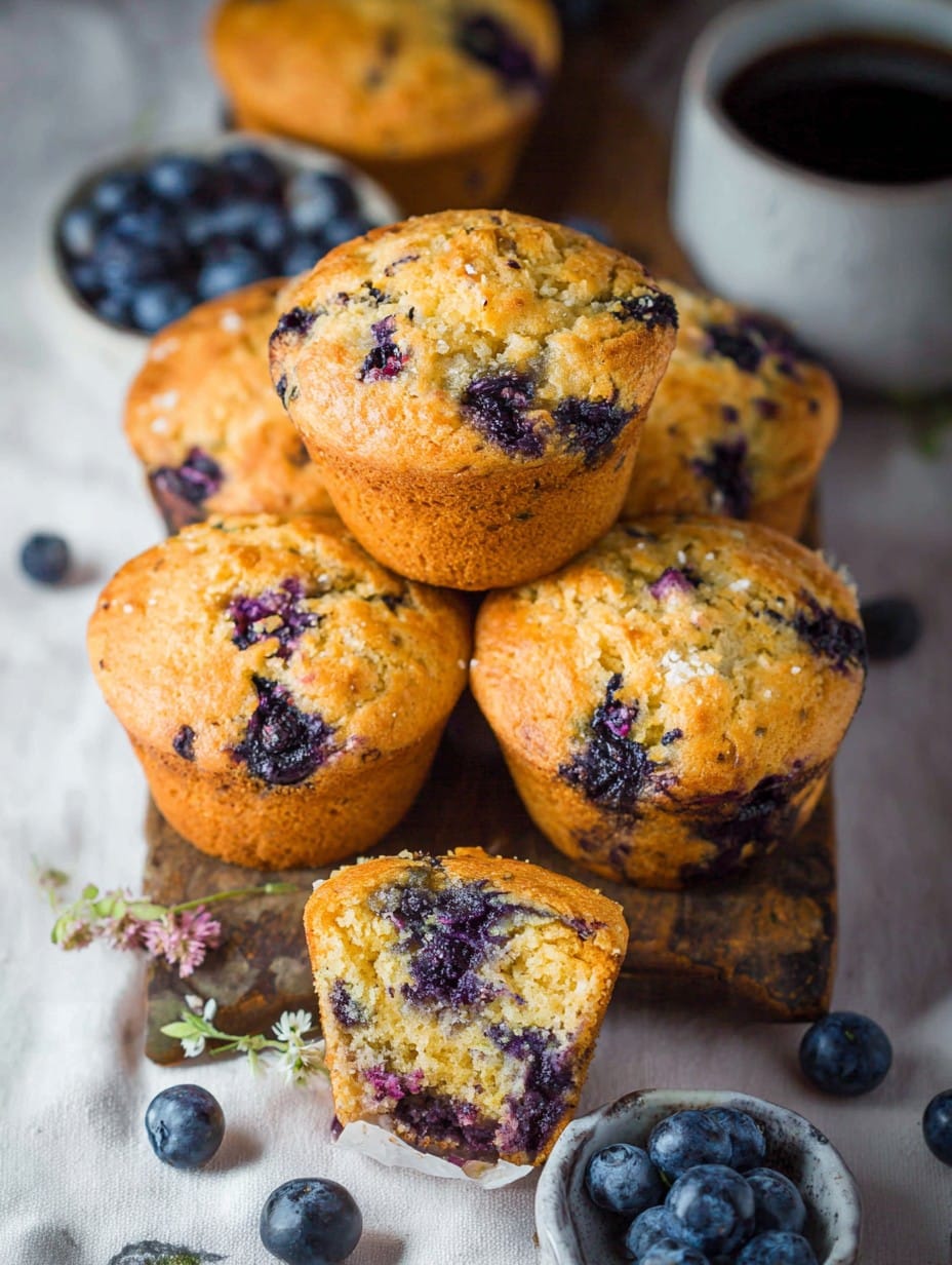 Cottage Cheese Blueberry Muffins
