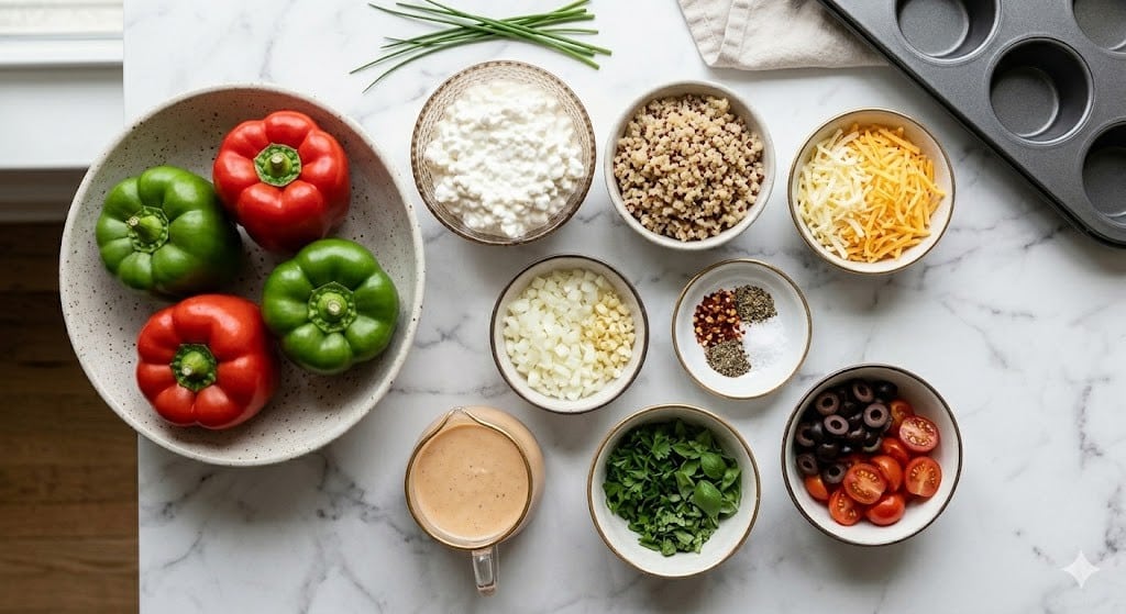 Cottage Cheese Stuffed Peppers