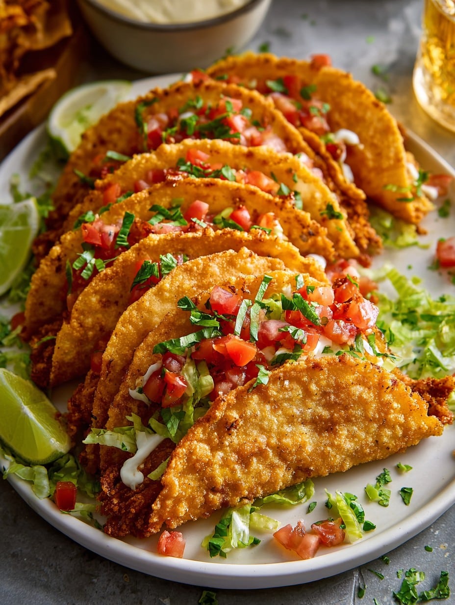 Crispy Baked Chicken Tacos