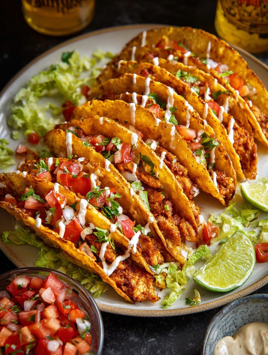 Crispy Baked Chicken Tacos