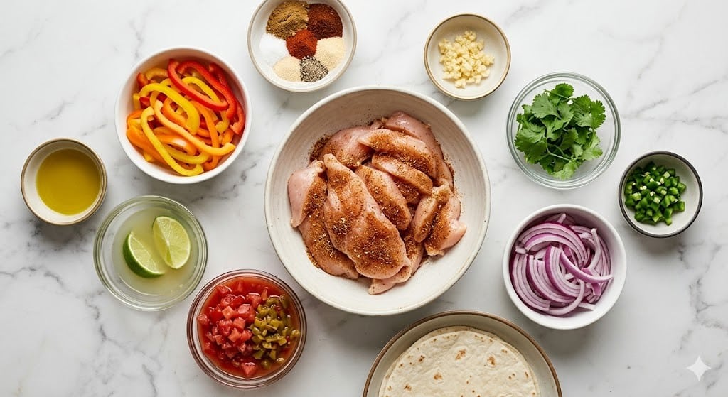Crockpot Chicken Fajitas  Recipe