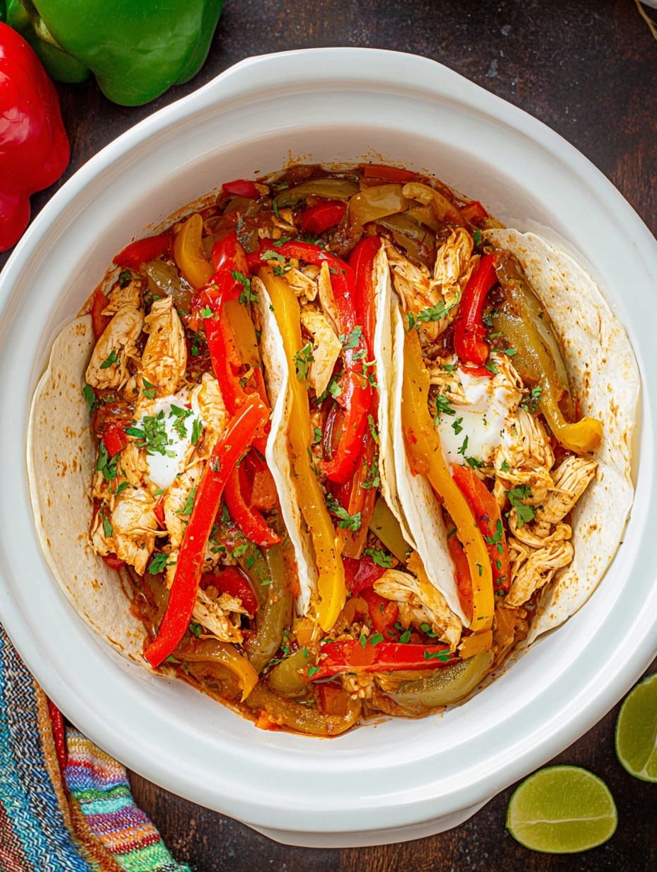Crockpot Chicken Fajitas  Recipe