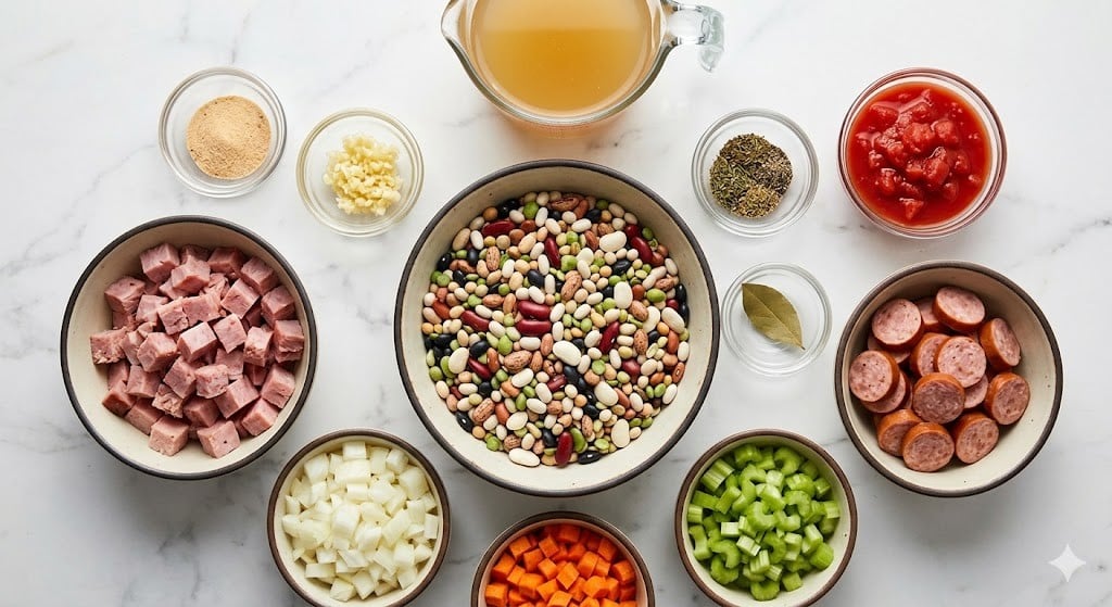 Crockpot Ham & 15 Bean Soup