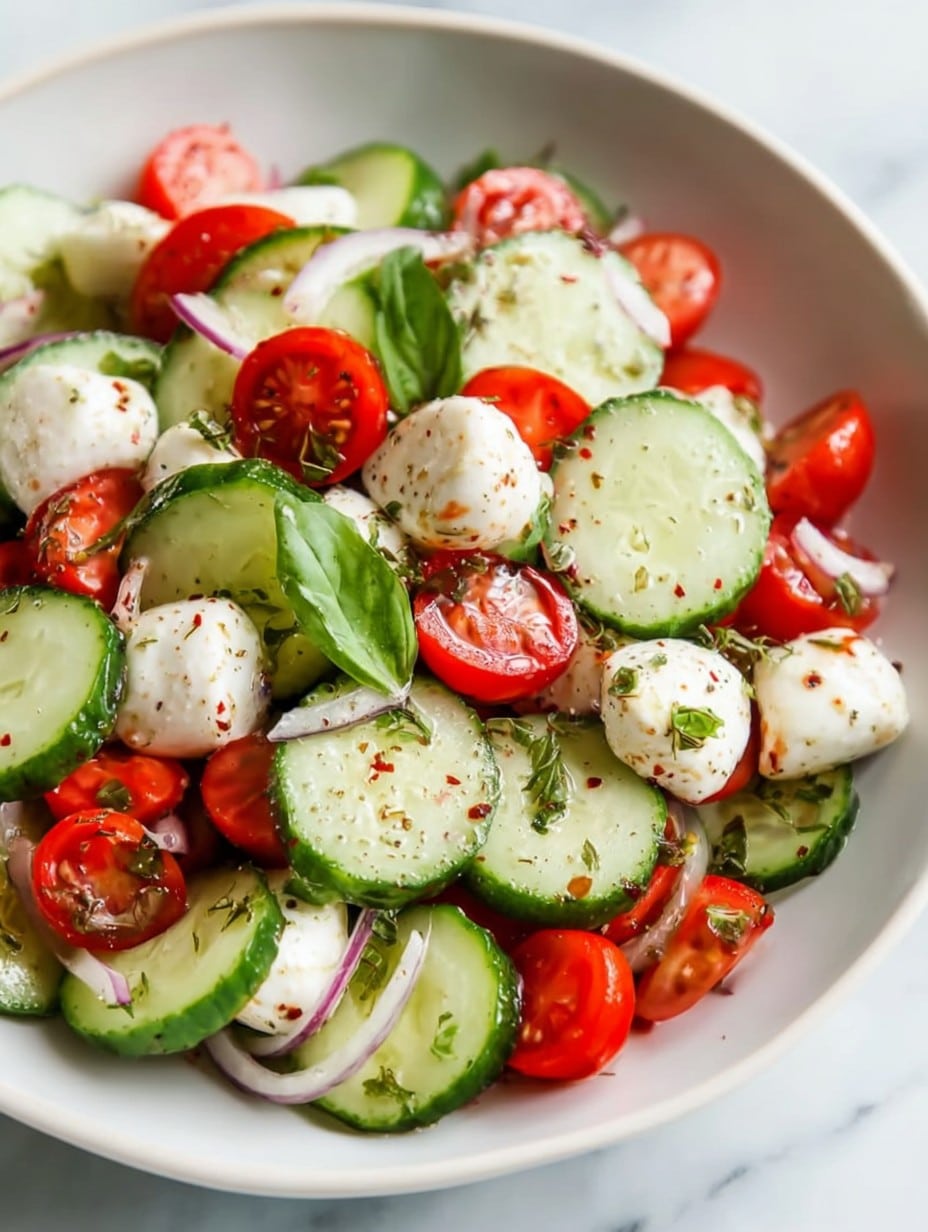 Cucumber Caprese Salad