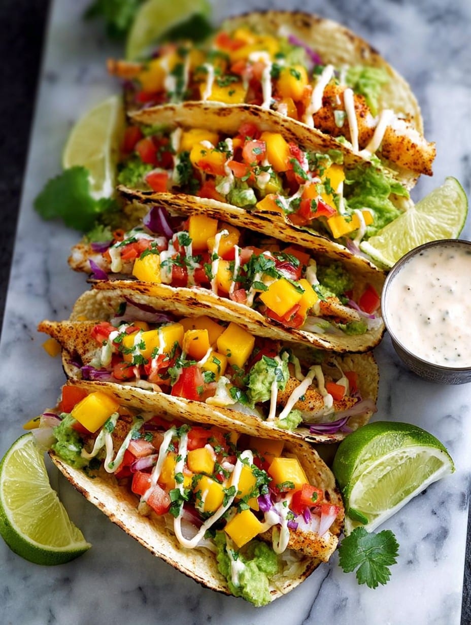 Fabulous Fish Tacos With Mango Salsa And Zesty Lime Mayo
