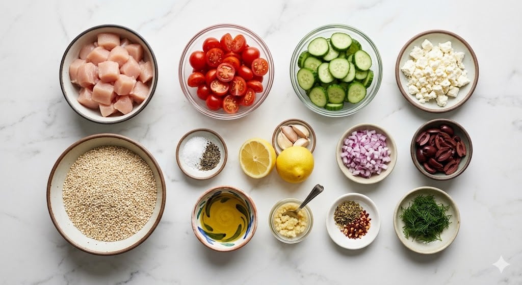 Greek Chicken Quinoa Bowl