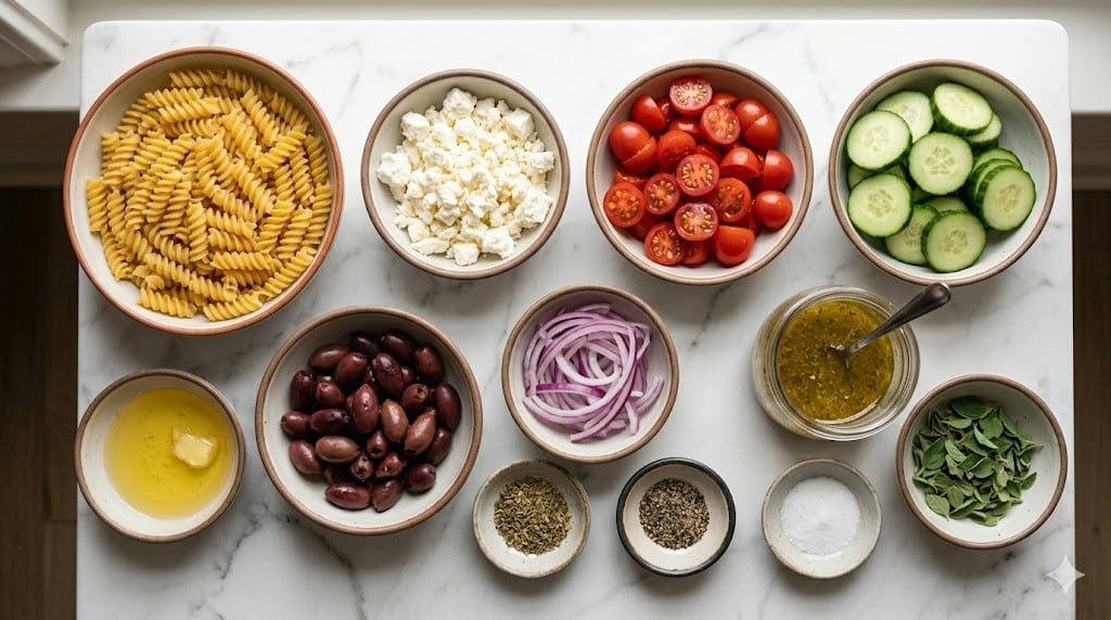 Greek Pasta Salad With Feta