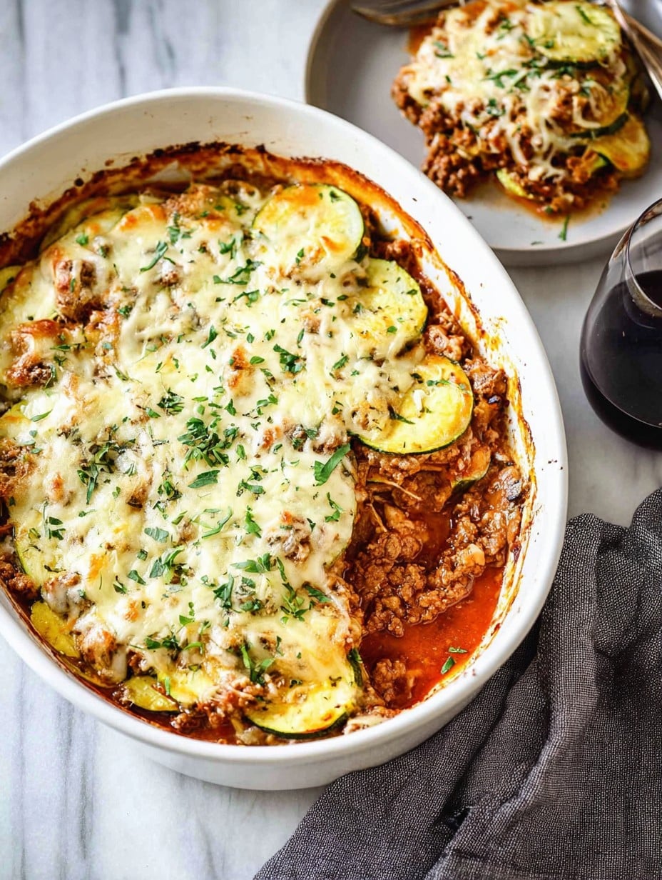 Ground Beef & Zucchini Casserole