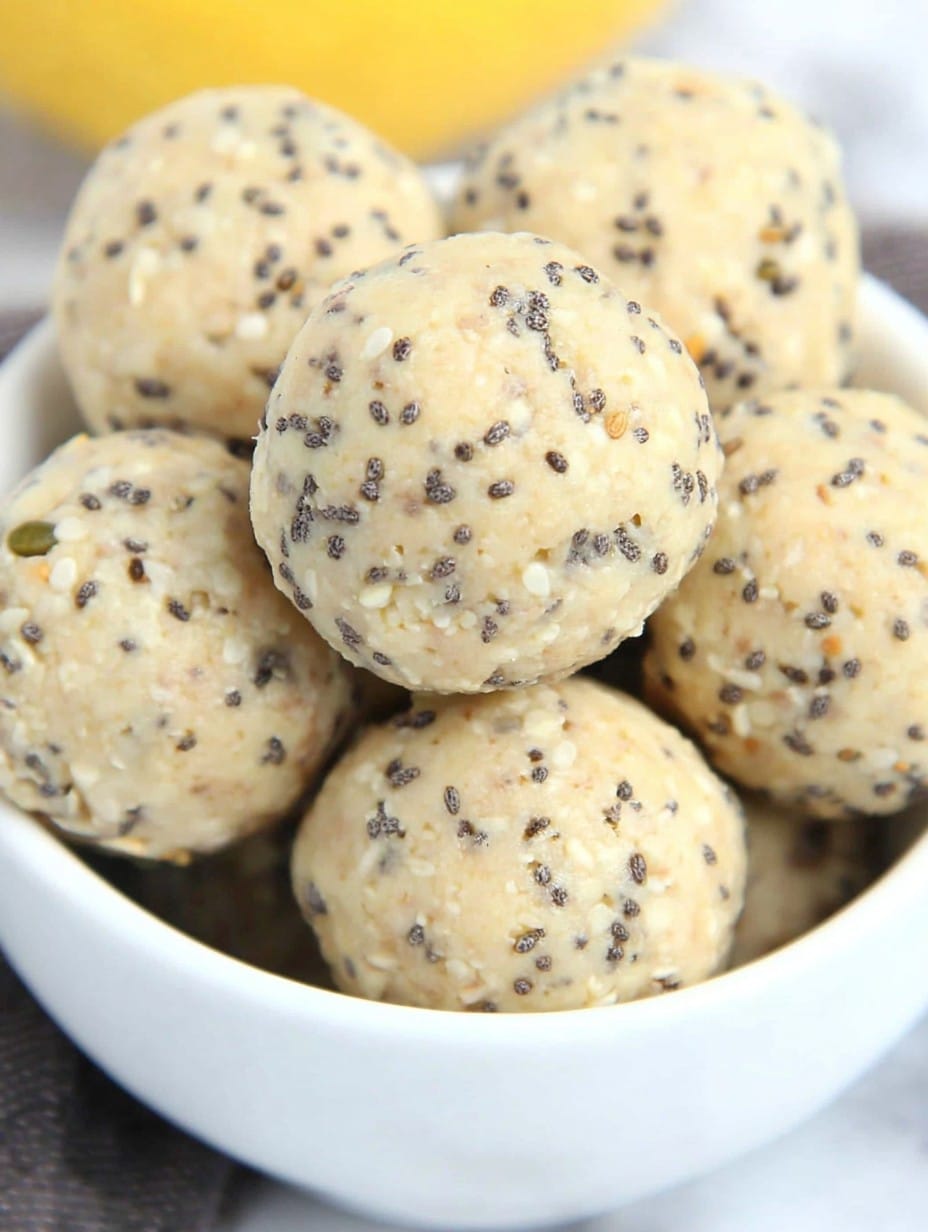 Healthy Lemon Poppy Seed Energy Bites