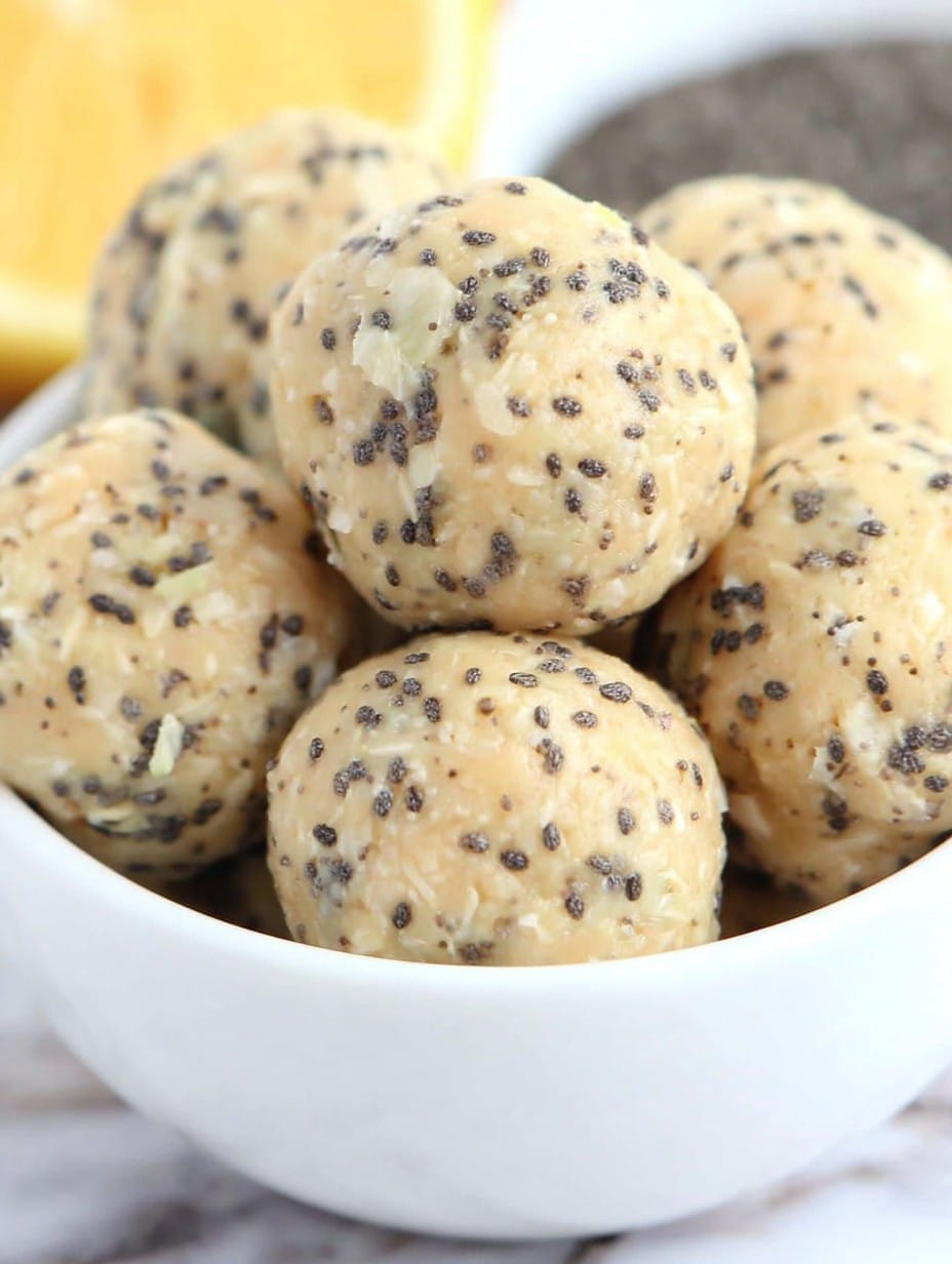 Healthy Lemon Poppy Seed Energy Bites