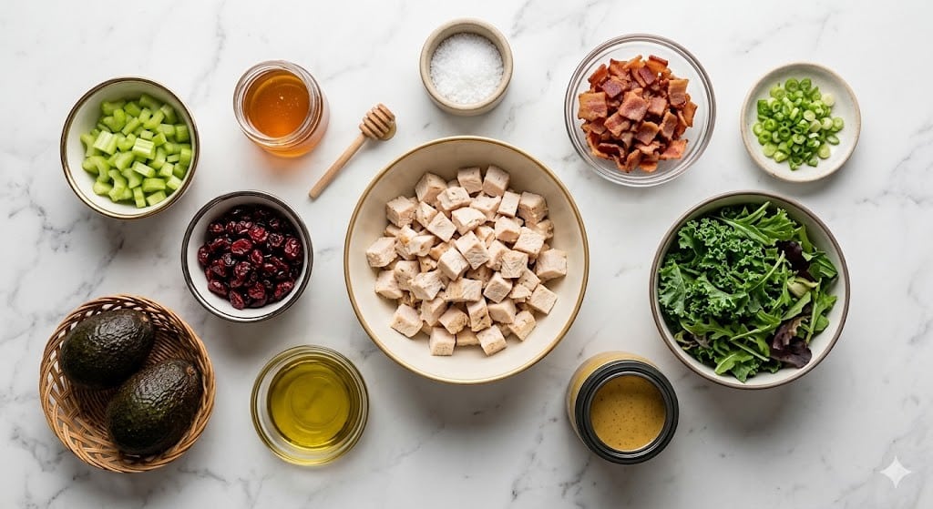 Honey Mustard Chicken Salad with Bacon and Avocado