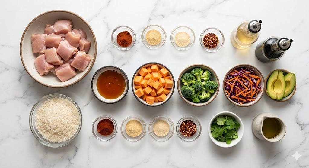 Hot Honey Chicken & Rice Bowl