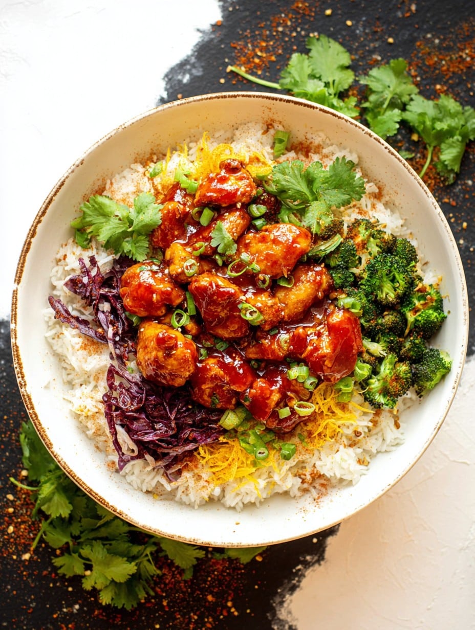 Hot Honey Chicken & Rice Bowl