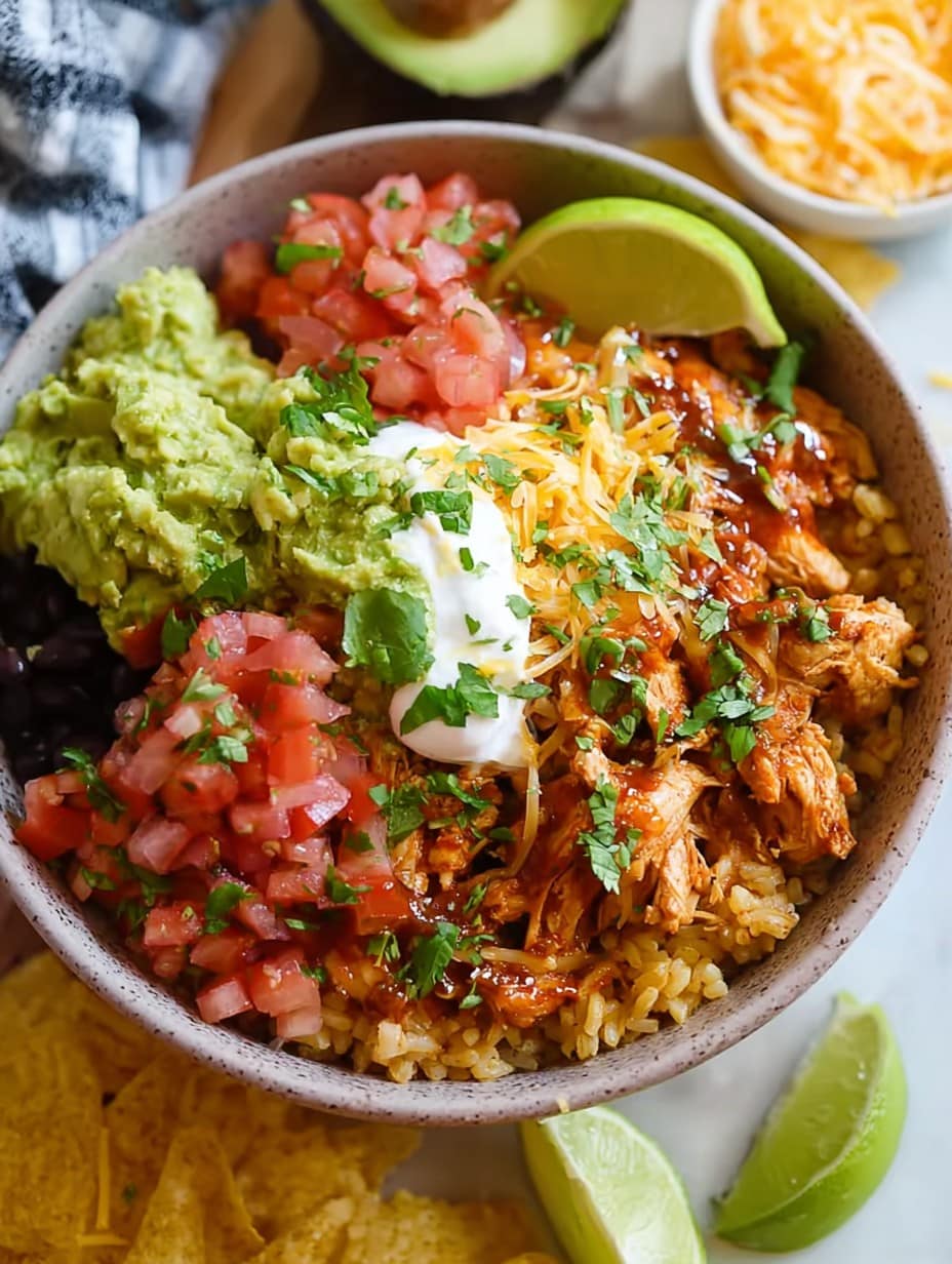 Instant Pot 20 Minute Chicken Burrito Bowls