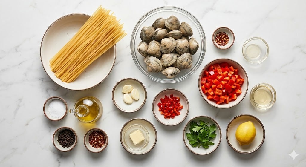 Linguine With Clams and Peppers