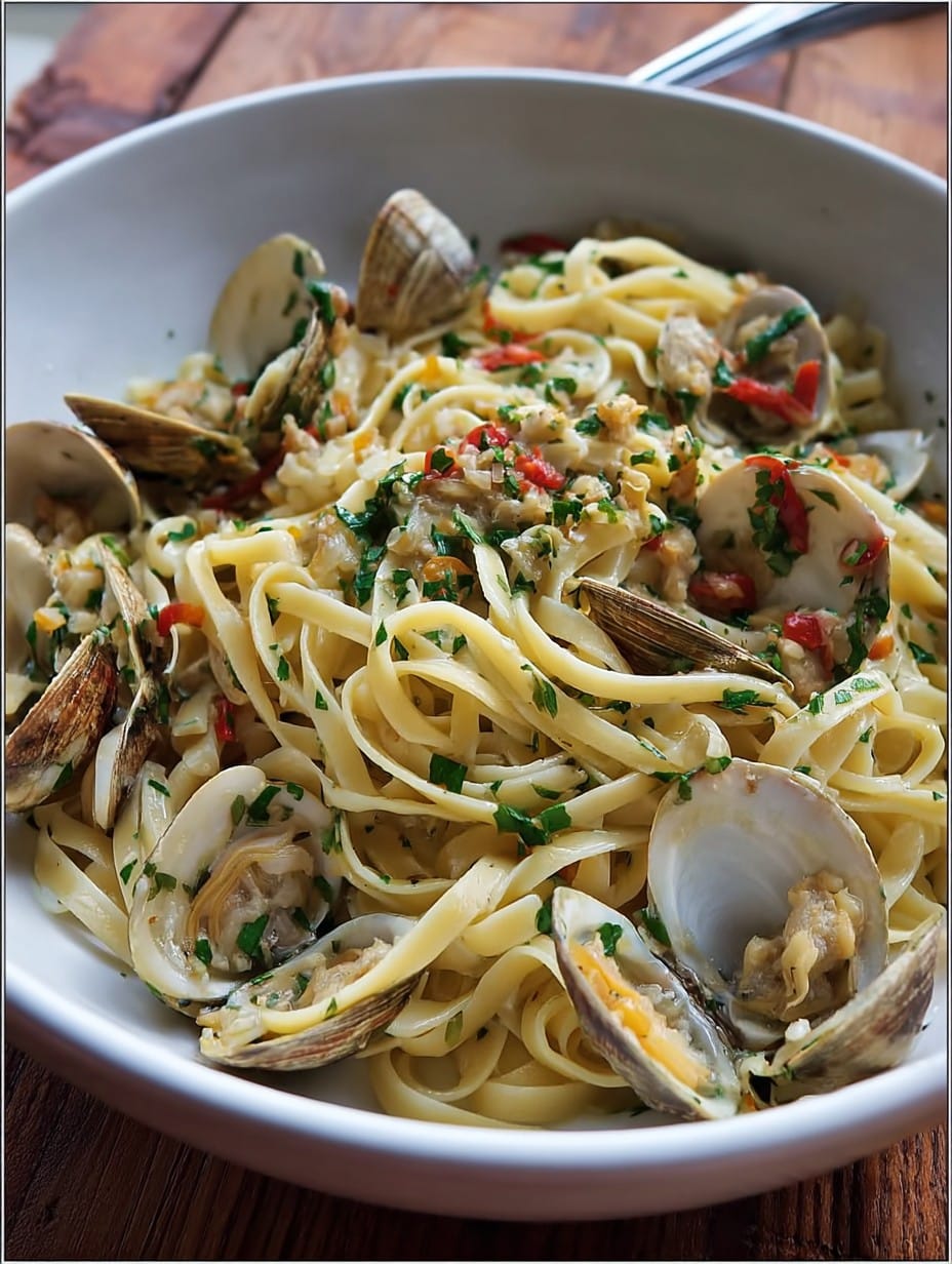 Linguine With Clams and Peppers
