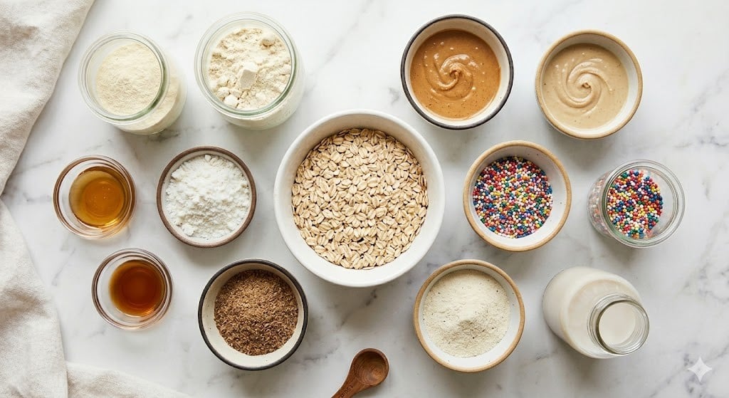 No Bake Cake Batter Protein Balls