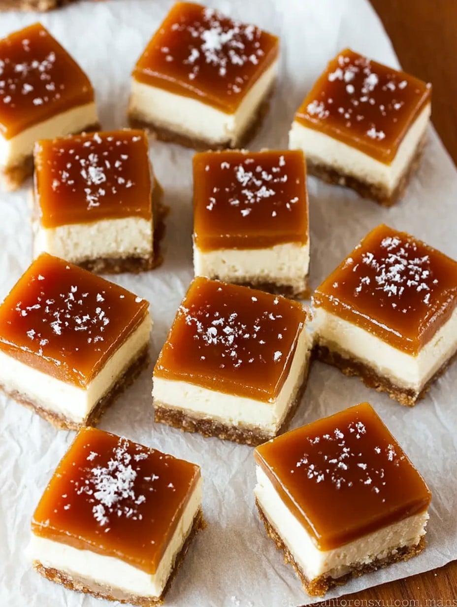 No Bake Caramel Cheesecake Bars
