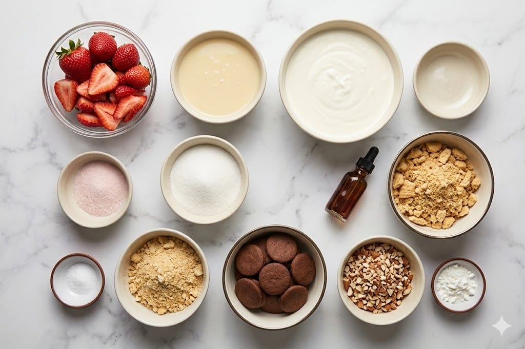 No-Churn Strawberry Ice Cream Sandwiches