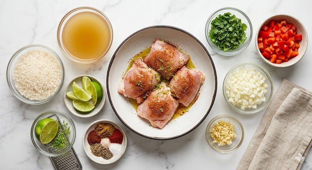 One Pan Cilantro Lime Chicken and Rice