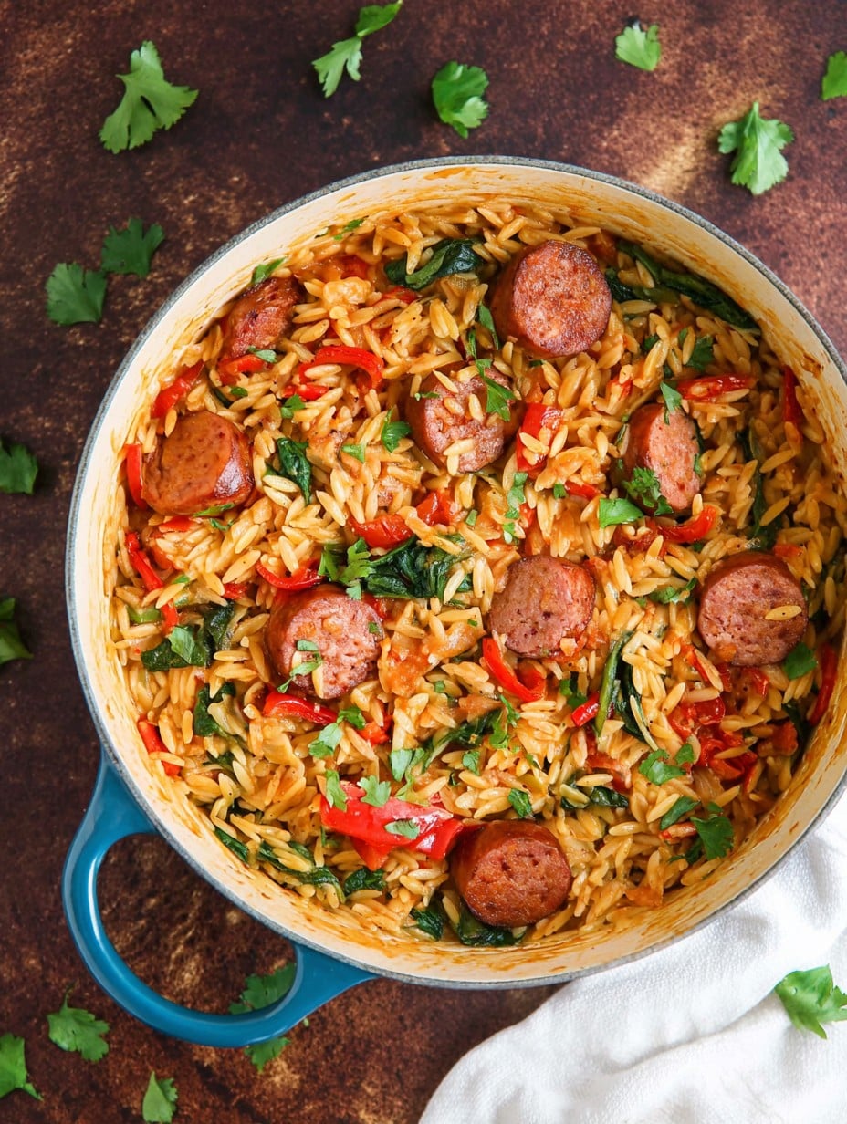 One Pot Cajun Sausage Orzo