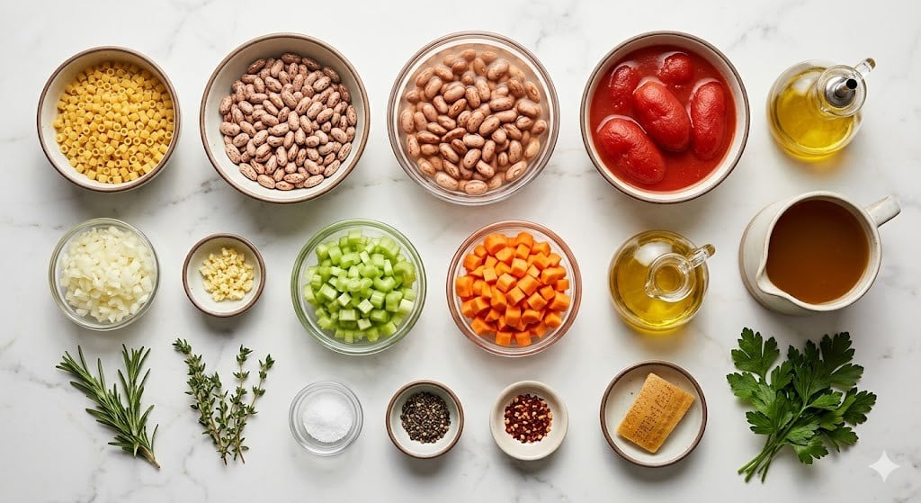 Pasta e Fagioli With Borlotti Beans