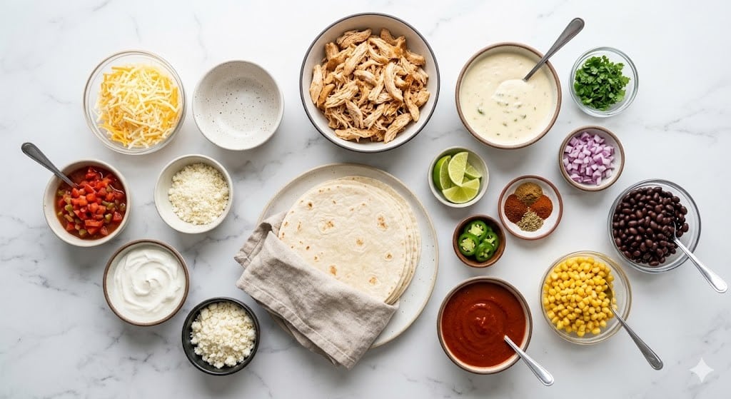 Queso Chicken Enchiladas for a Quick and Cheesy Dinner Delight