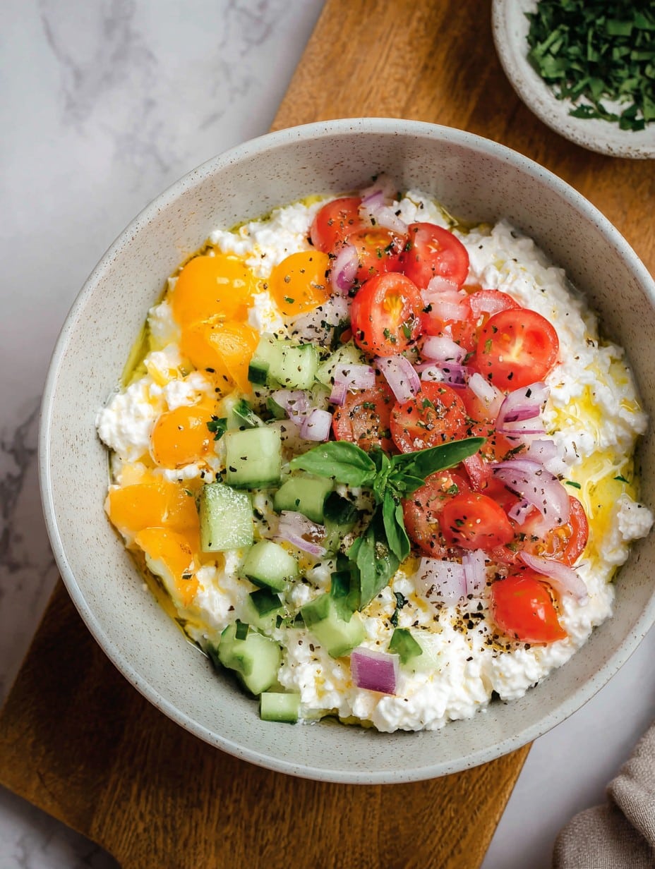 Savory Cottage Cheese Bowl