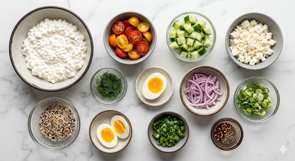 Savory Cottage Cheese Bowl
