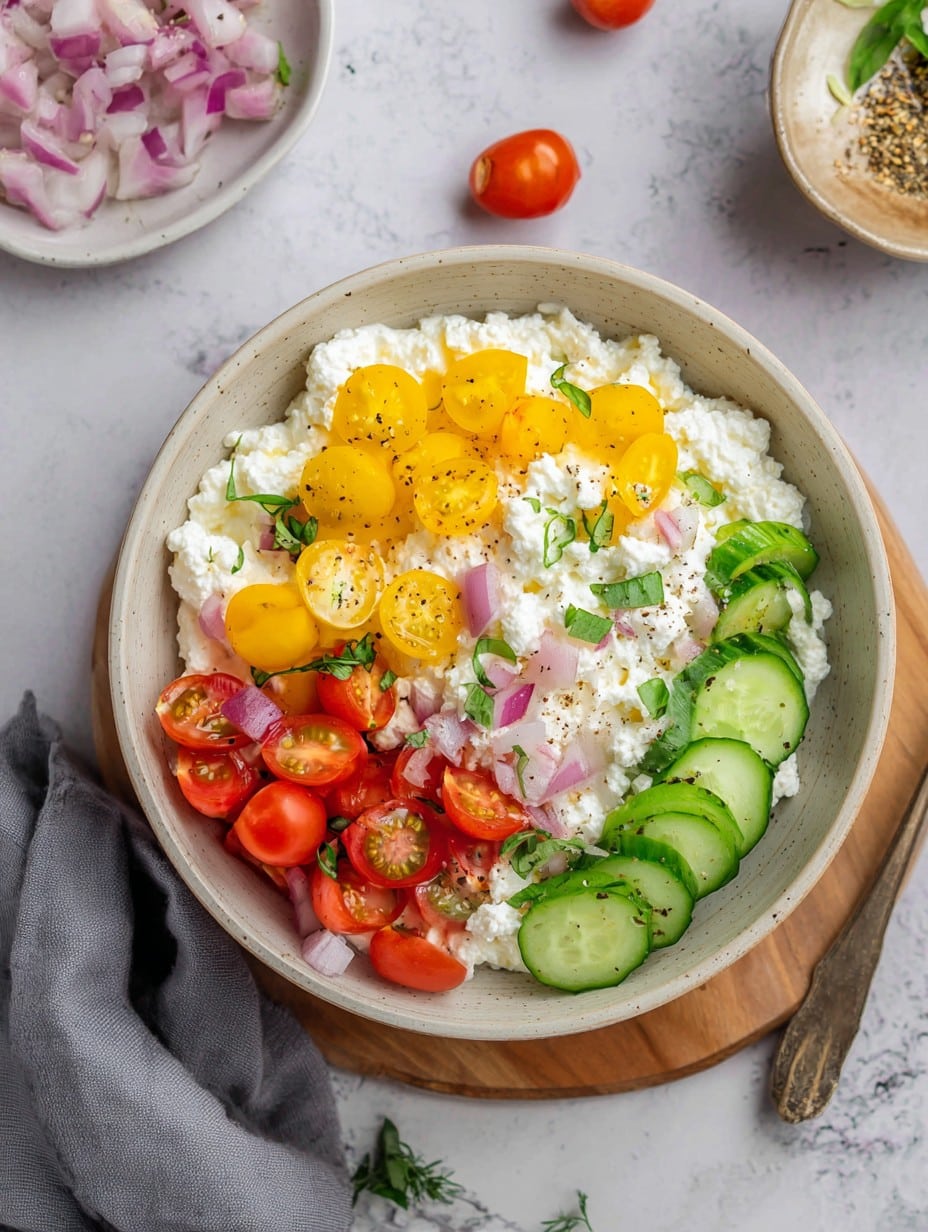 Savory Cottage Cheese Bowl