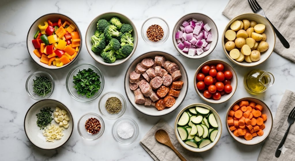 Sheet Pan Sausage & Veggies