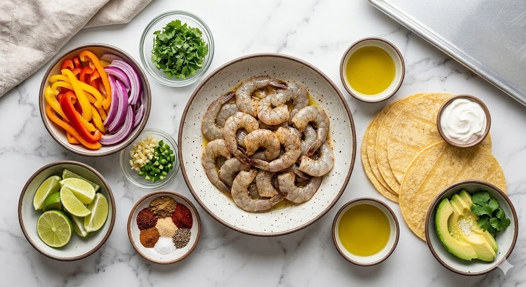 Sheet Pan Shrimp Fajitas