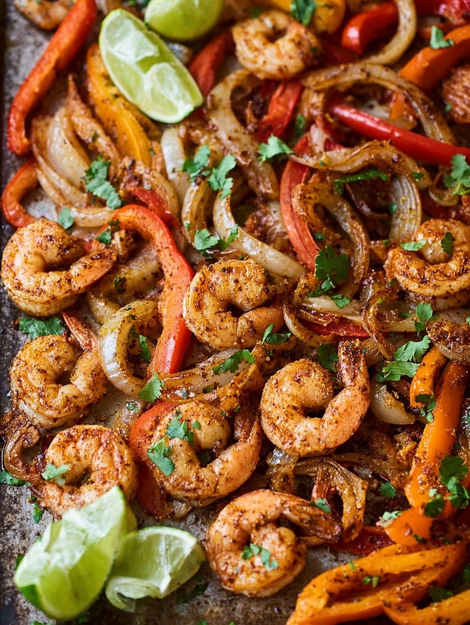 Sheet Pan Shrimp Fajitas