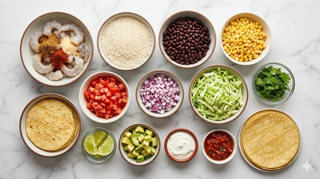 Shrimp Taco Rice Bowl