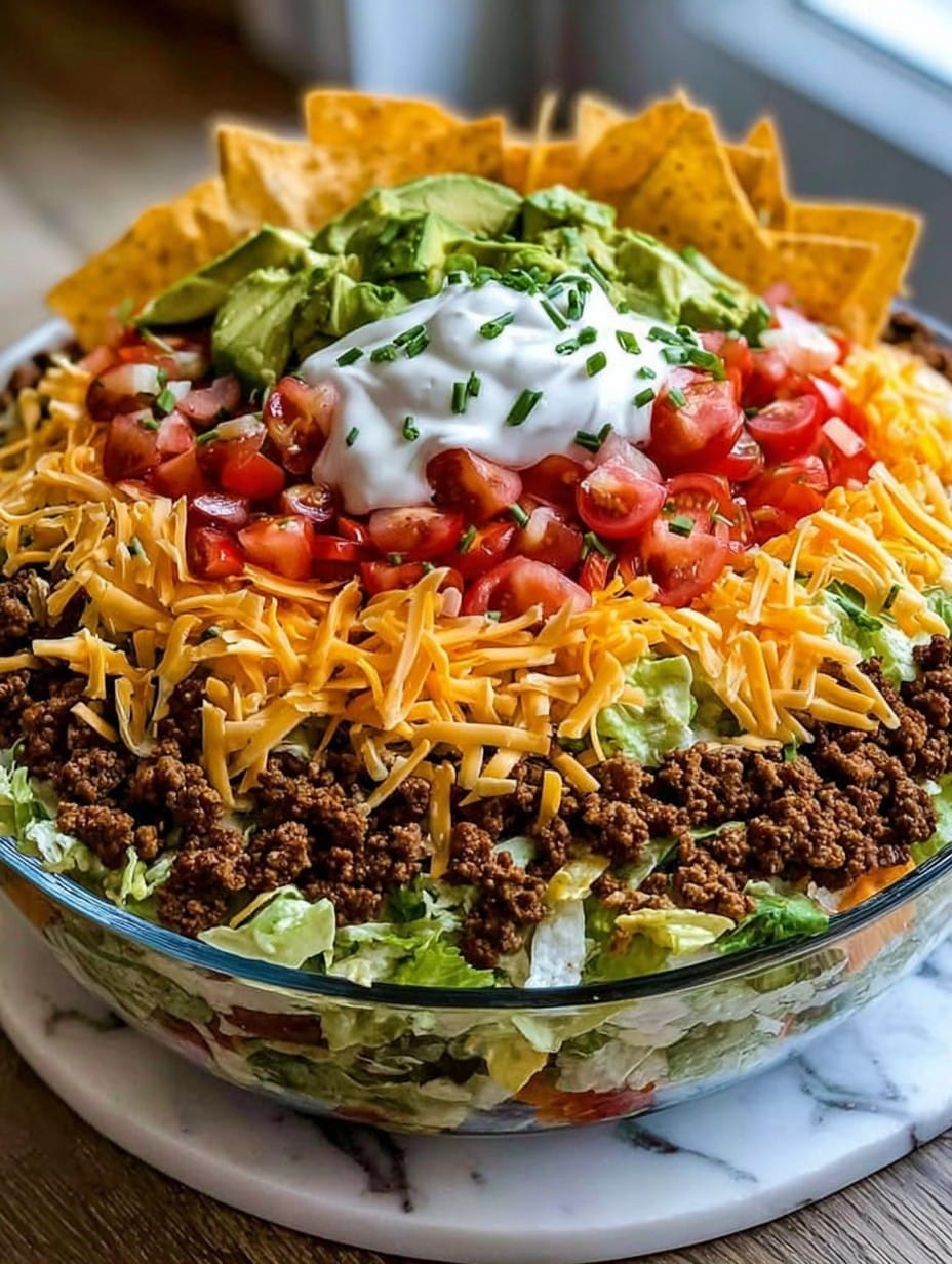 The Ultimate Seven Layer Taco Salad
