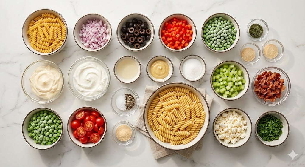 Creamy Pasta Salad Bliss – Your Go-To Summer Side Dish!