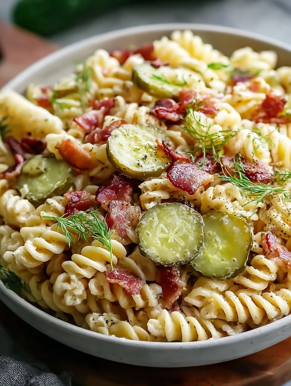 Dill Pickle Bacon Pasta Salad That Will Wow Your Taste Buds