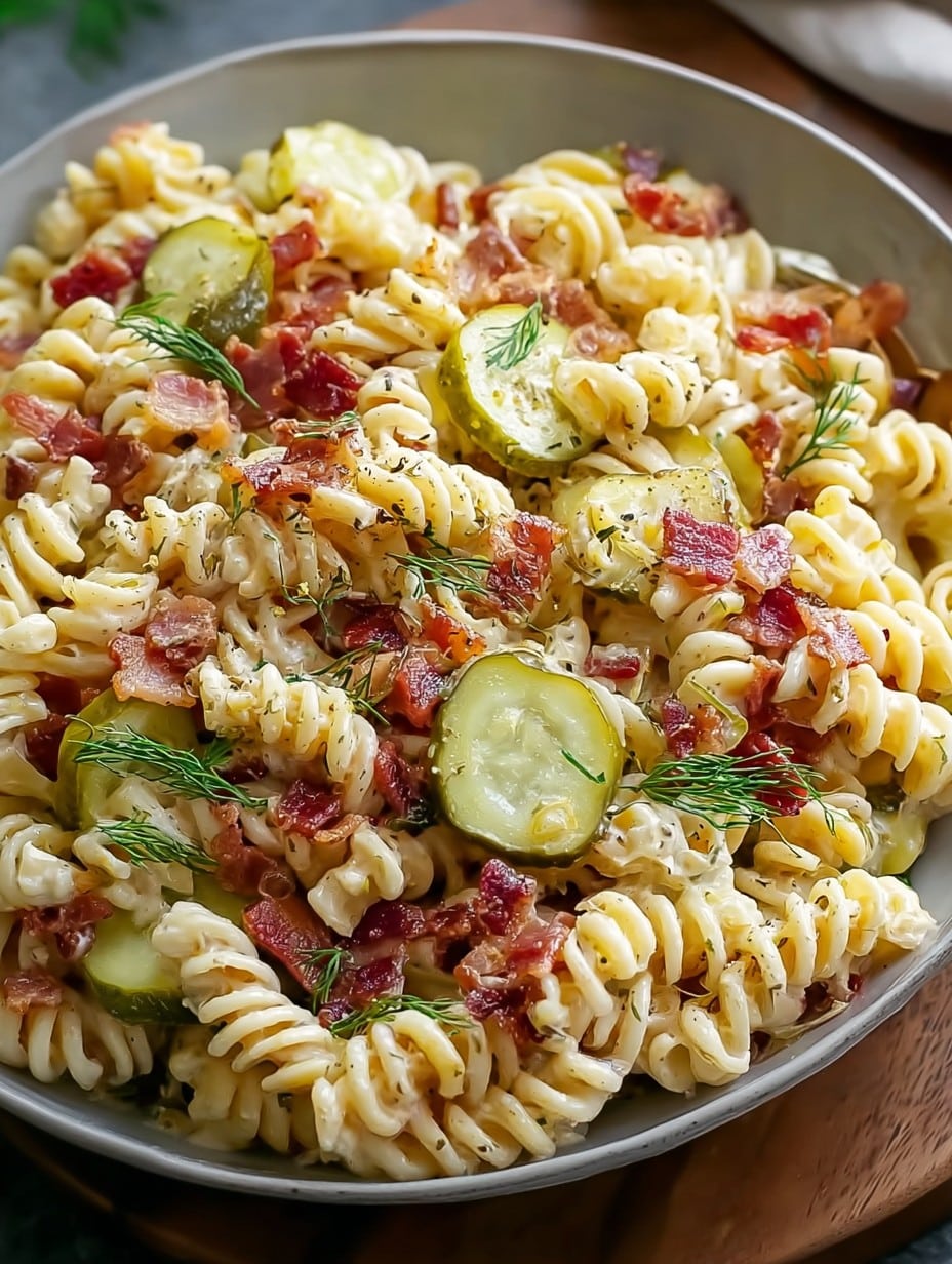 Dill Pickle Bacon Pasta Salad That Will Wow Your Taste Buds