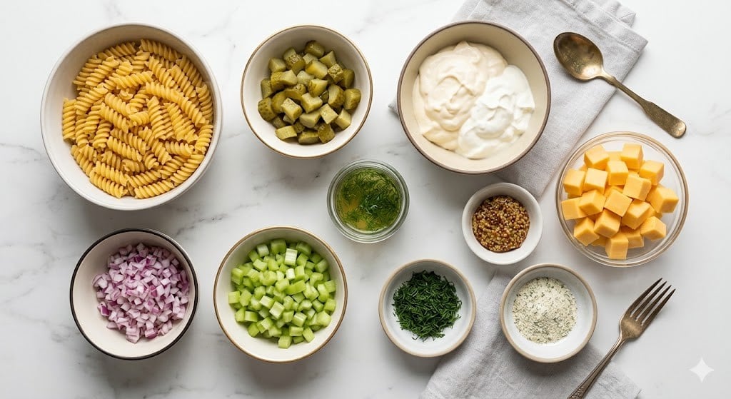 Zesty Simple Dill Pickle Pasta Salad for Summer Fun